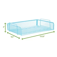 Mind Reader Stackable Metal Mesh Tray & Desk Document Organizer Set