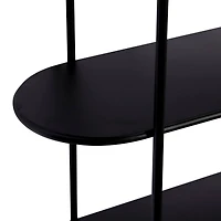 Black Iron Modern Wall Shelves, 28" x 28" x 8"