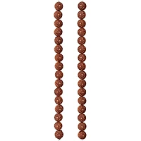 12 Packs: 32 ct. (384 total)  Amber Heart Design Resin Round Beads, 10mm by Bead Landing™