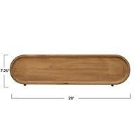 Hello Honey® Natural 28" Modern Oval Wood & Metal Wall Shelf