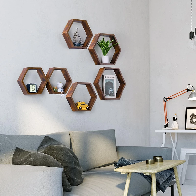 NEX™ Hexagon Floating Shelf Set