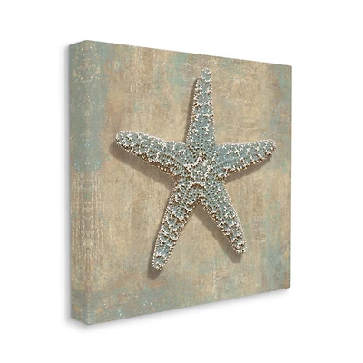 Stupell Industries Nautical Starfish Ocean Animal Muted Neutral Canvas Wall Art