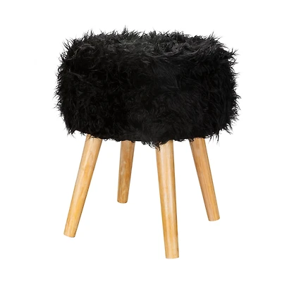 Organize It All Faux Fur Storage Ottoman