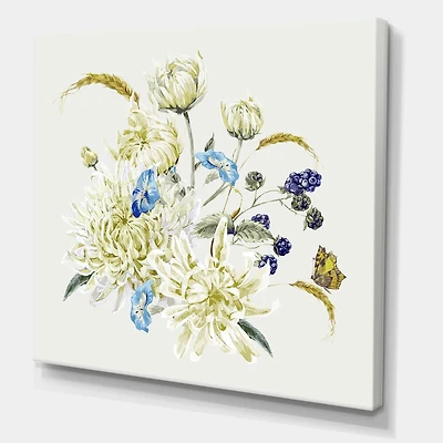 Designart - Vintage Bouquet With Chrysanthemums II