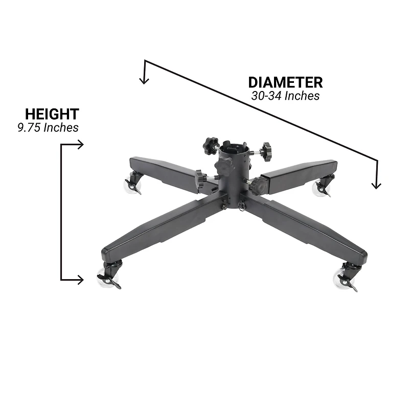 TreeKeeper 7-12ft. Metal Rolling Artificial Christmas Tree Stand