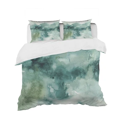 Designart 'Lost into the Blue' Geometric Bedding Set