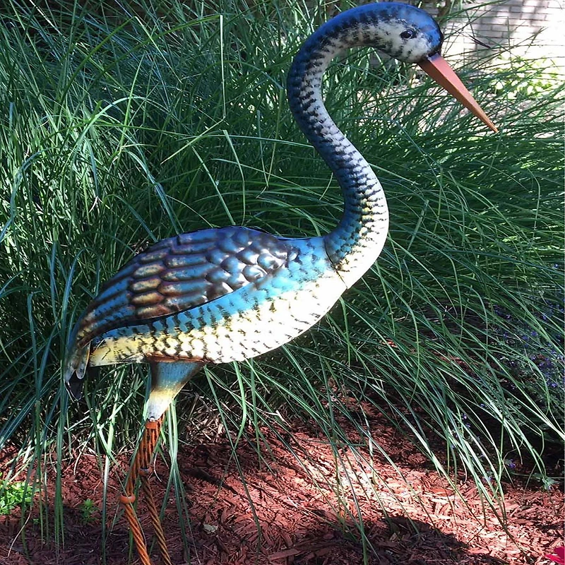 Santa's Workshop 43" Iron Blue Heron