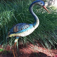 Santa's Workshop 43" Iron Blue Heron