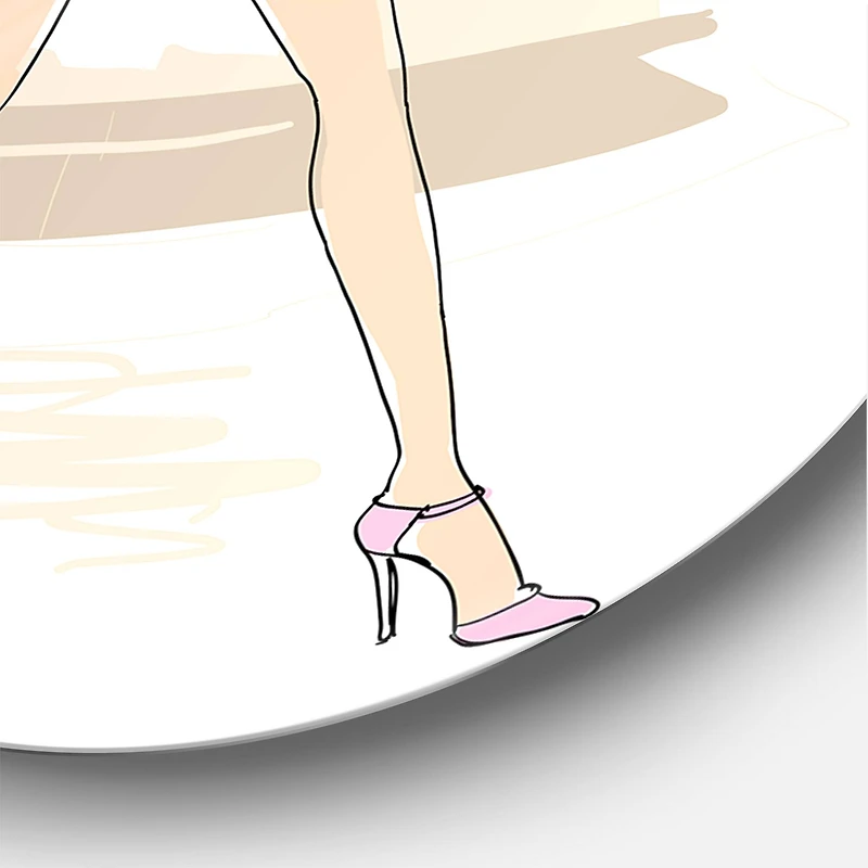 Designart - Young Girl With Shopping Boxes In Paris