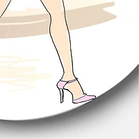 Designart - Young Girl With Shopping Boxes In Paris