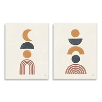 Stupell Industries Sun and Moon Bohemian Symbols Neutral Primary ,10" x 15"