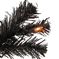 4ft. Pre-Lit Black Noble Spruce Artificial Halloween Tree, Orange Lights