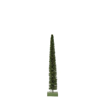 Hello Honey® 25.25" LED Green Rattan Tree with Wood Base