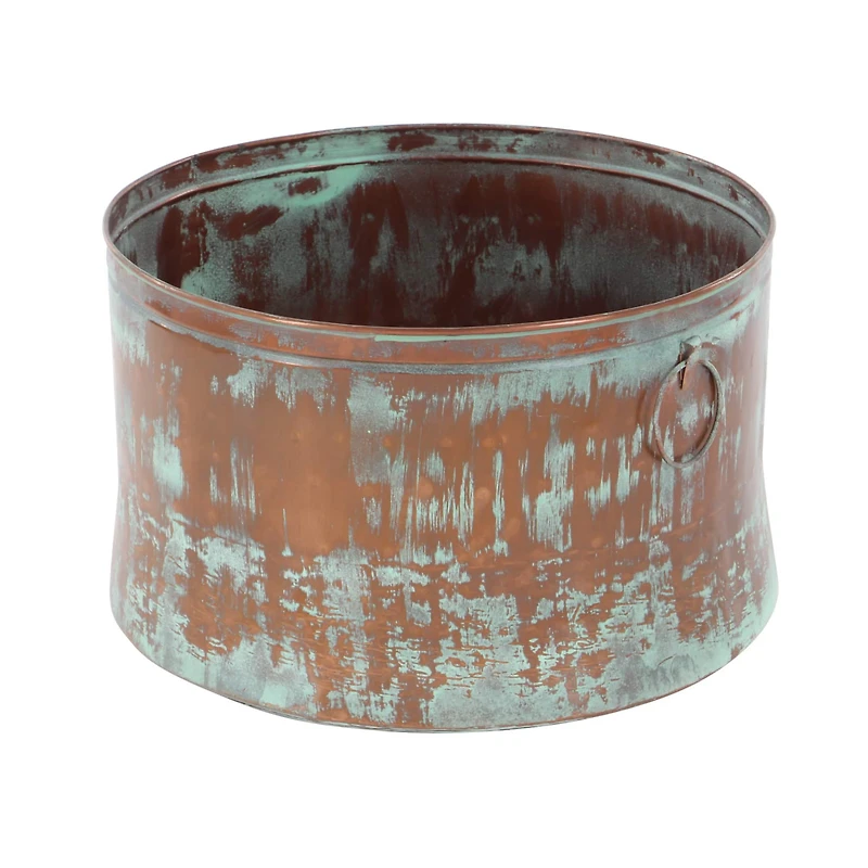 Copper Metal Rustic Planter Set
