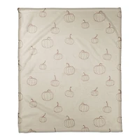 Dusty Rose Mini Pumpkin Patterned Coral Fleece Blanket
