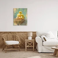 Stupell Industries Easter Chicks & Eggs Canvas Wall Art