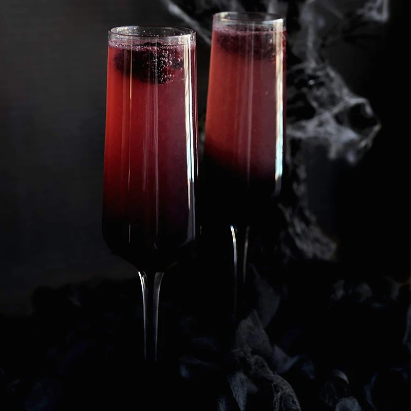 JoyJolt® 7.3oz. Black Swan Champagne Glasses, 2ct.