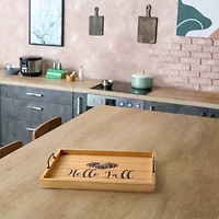 Elegant Designs™ 15.5" Hello Fall Serving Tray with Handles