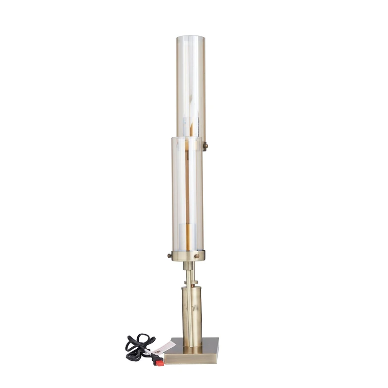 Silver Iron Modern Accent Lamp, 33" x 9" x 5"