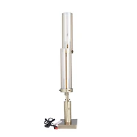 Silver Iron Modern Accent Lamp, 33" x 9" x 5"