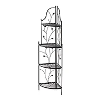 Glitzhome® 4ft. Metal 4-Tiered Corner Shelf Stand