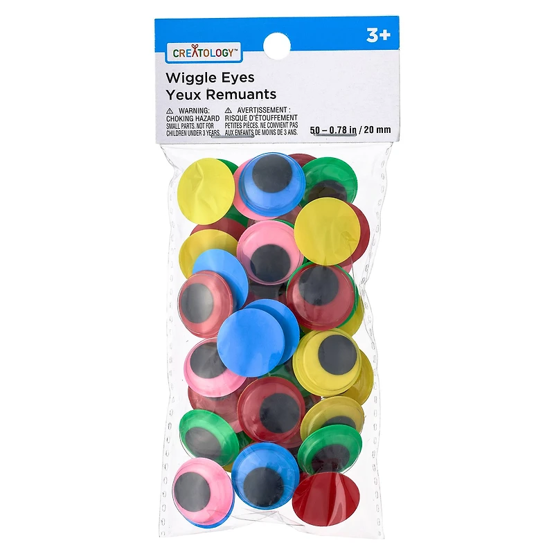12 Packs: 50 ct. (600 total) 20mm Neon Wiggle Eyes by Creatology™