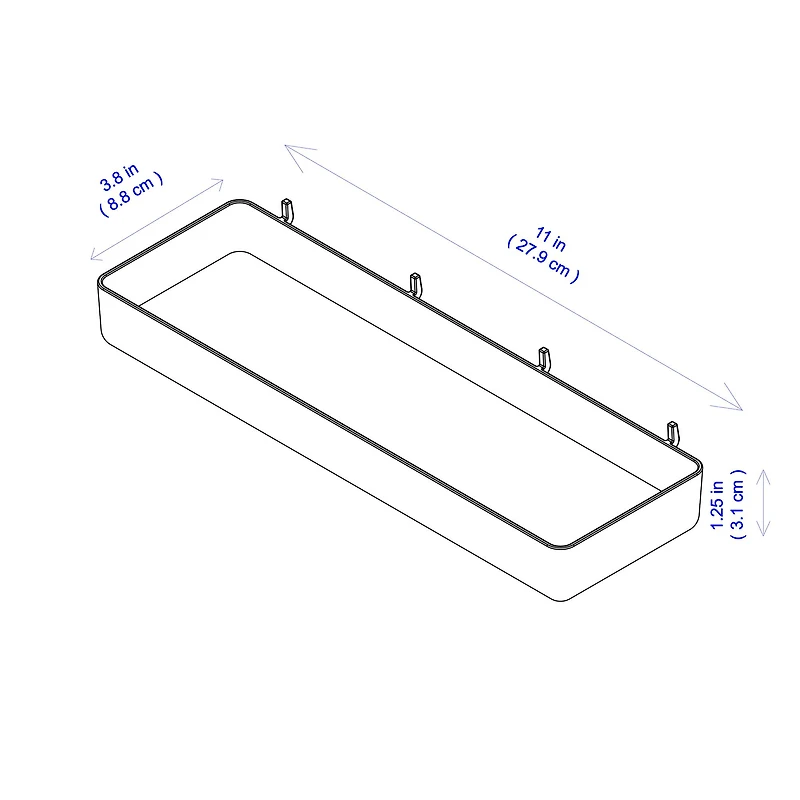 Black Pegboard Storage Shelf by Simply Tidy™