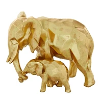 CosmoLiving by Cosmopolitan 10" Gold Modern Elephant Sculpture