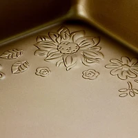 Gibson Country Kitchen 8" Embossed Square Copper Carbon Steel Bake Pan