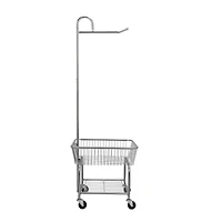 Household Essentials Rolling Laundry Cart with Basket