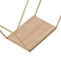 Honey Can Do 12" Gold Hexagonal Decorative Metal Wall Shelves