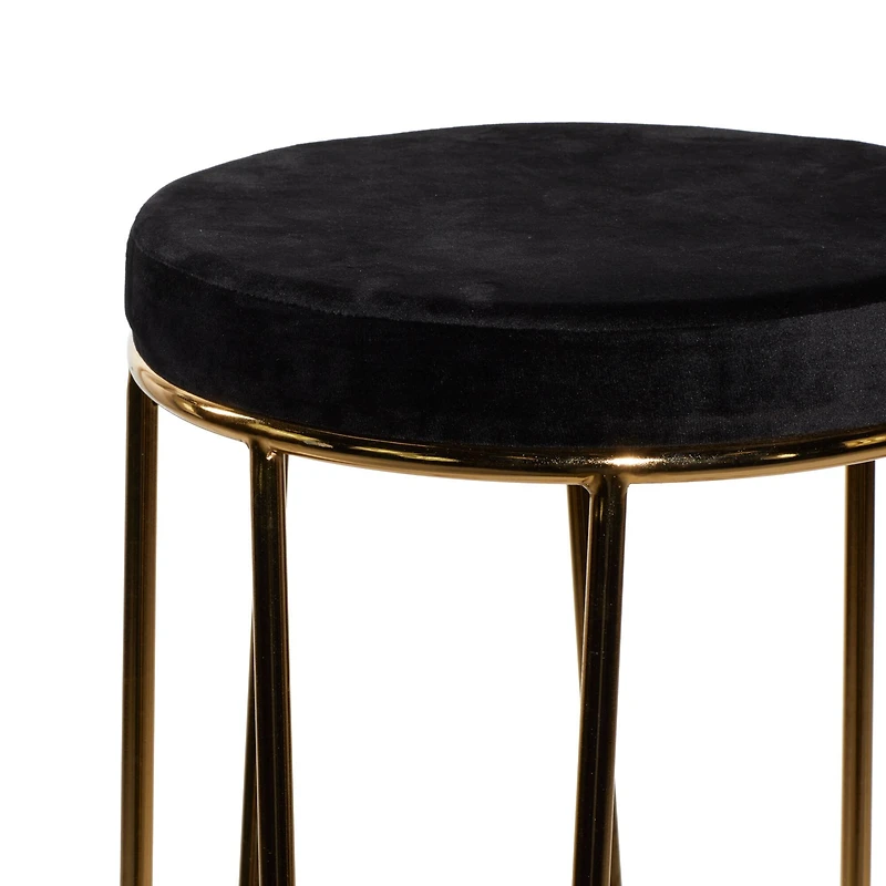 Gold Metal Contemporary Bar Stool 31" x 17" x 17"