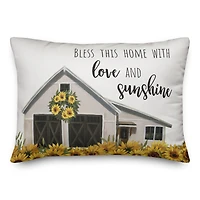 Sunflower House 20" x 14" Indoor/Outdoor Pillow