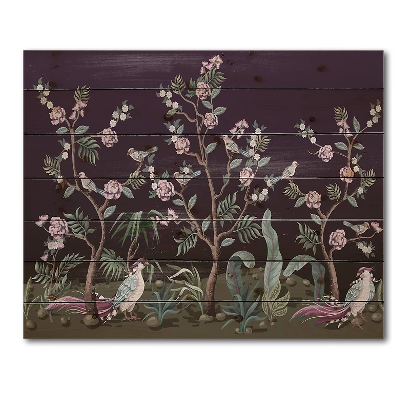 Designart - Chinoiserie With Birds and Peonies I