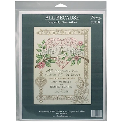 Imaginating All Because Wedding Counted Cross Stitch Kit