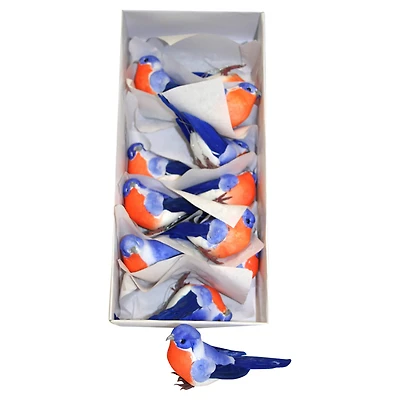 JAM Paper 3.5" Multicolored Feathered Bird Floral Accessories, 12ct.