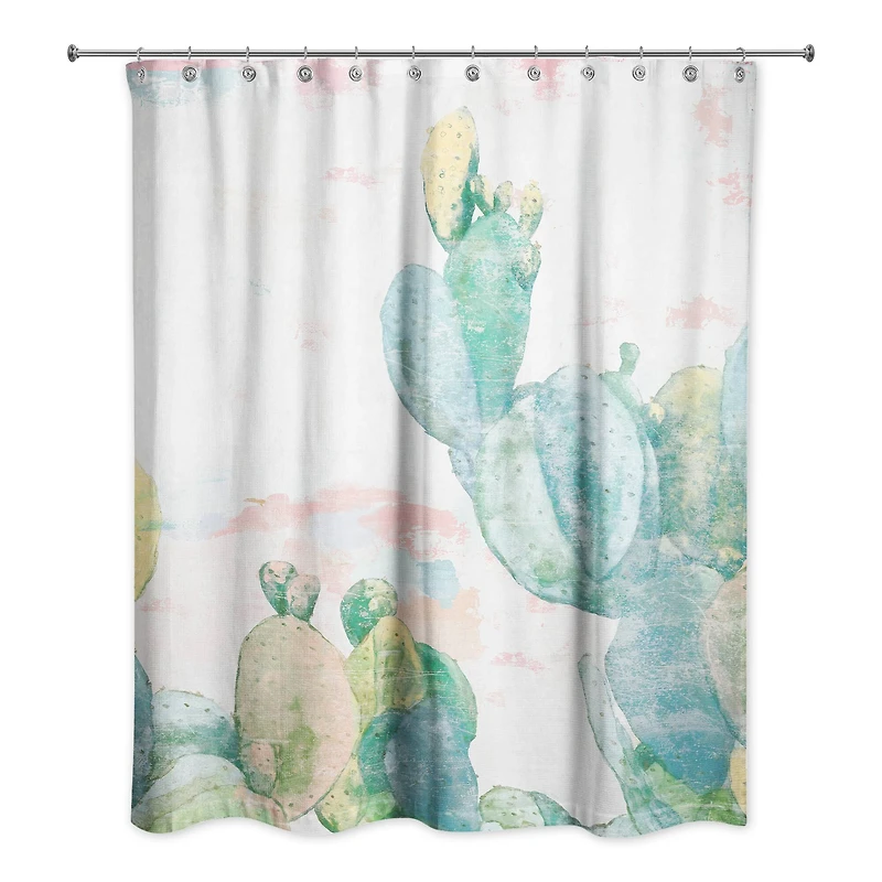 Funky Cactus Print 71" x 74" Shower Curtain