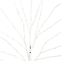2 Pack 24in. Pre-Lit Artificial White Birch Branches, Warm White LED Lights