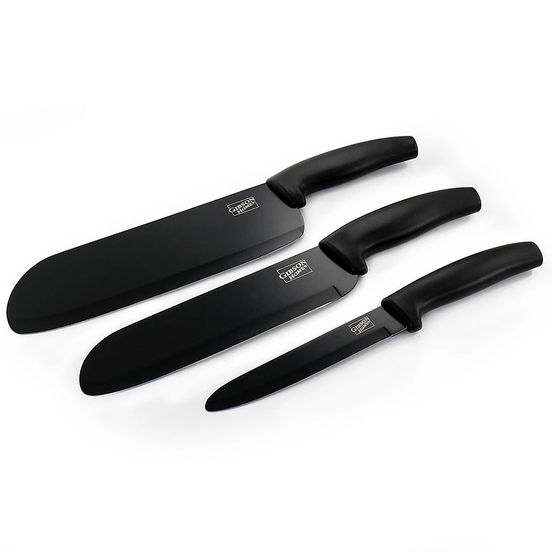 Gibson Home® Edge Craft Nonstick Stainless Steel Cutlery Set with Cutting Board