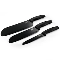 Gibson Home® Edge Craft Nonstick Stainless Steel Cutlery Set with Cutting Board