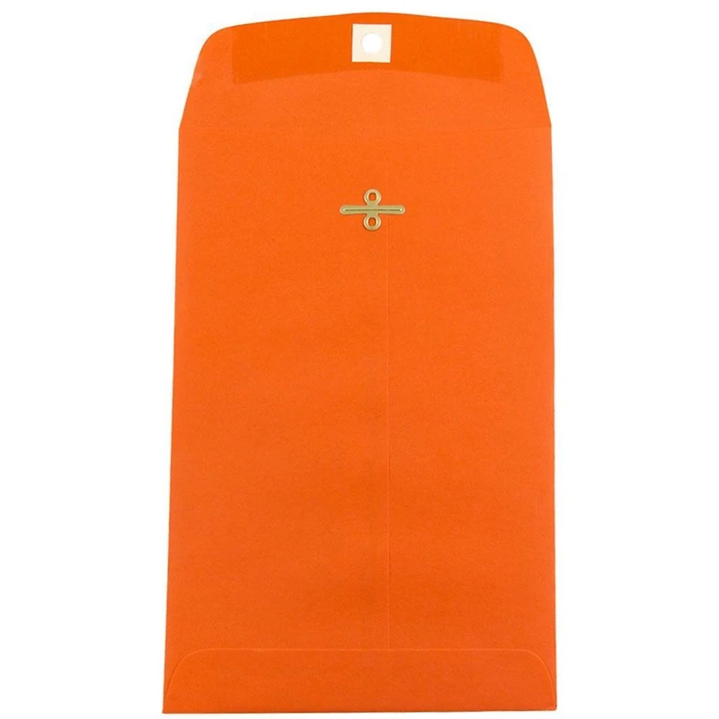 JAM Paper 6" x 9" Orange Open End Catalog Recycled Envelopes