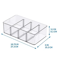Clear Storage Bin with Dividers by Simply Tidy™