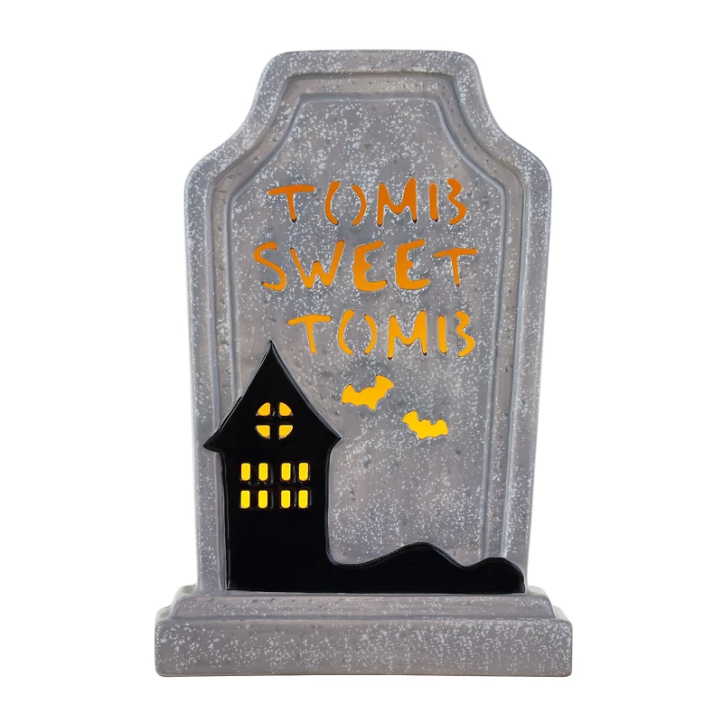 Mr. Halloween 10" Ceramic LED Tomb Sweet Tomb Tombstone