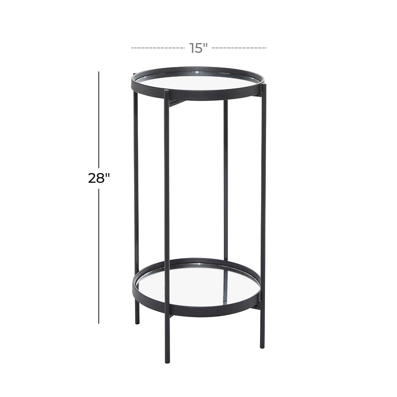 15" Black Contemporary Accent Table