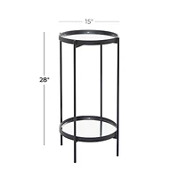 15" Black Contemporary Accent Table