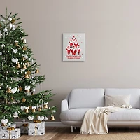 Stupell Industries Santa All Shapes & Sizes Christmas Phrase Canvas Wall Art