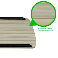 Mind Reader Woodland Collection White Adjustable Mobile Sit & Stand Laptop Desk