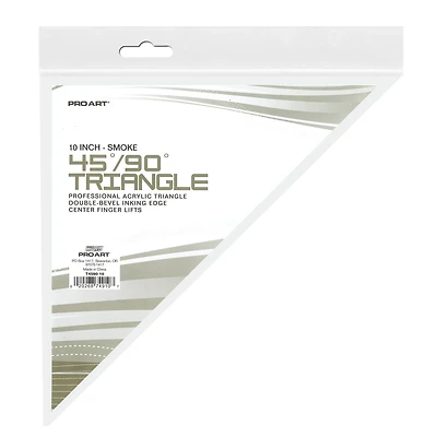 Pro Art® 10" Smoke 45/90 Triangle With Ink Edge & Finger Lift