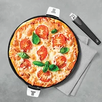THE ROCK by Starfrit 12.5" Pizza Pan & Flat Griddle With T-Lock Detachable Handle