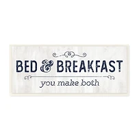 Stupell Industries Self-Serve Bed and Breakfast Rustic Home Sign Wood Wall Plaque